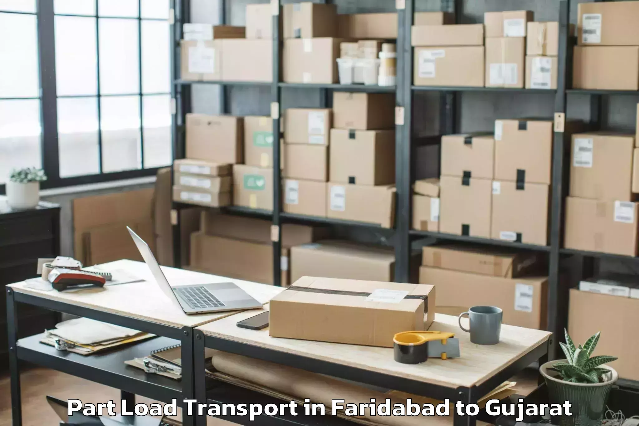 Trusted Faridabad to Gussar Part Load Transport